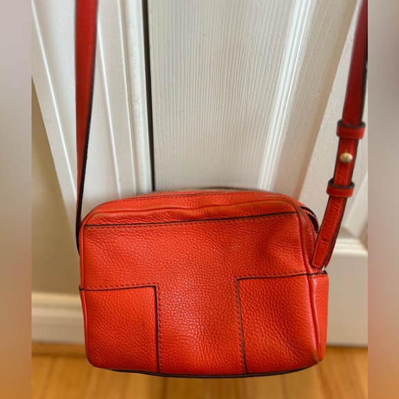 Tory Burch Leather Logo Shoulder/crossbody purse  color: Orange - Picture 8 of 9